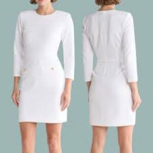Veronica Beard - Channing Jacquard Sheath Dress In White NWOT